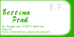 bettina ptak business card